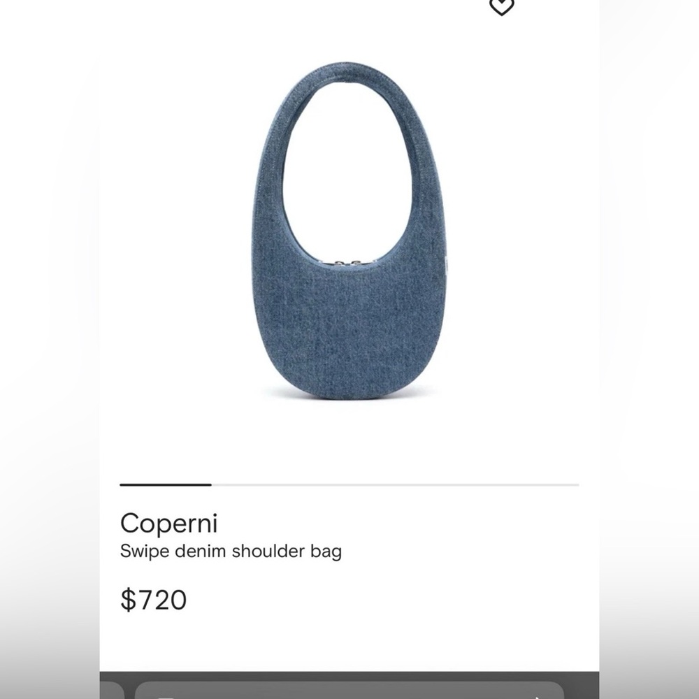 Authentic NWT, Coperni Blue Denim Oval Handbag orig. $720